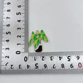 10pcs green succulent potted DIY accessories, banana leaf alloy pendants, keychains, earrings, hair accessories