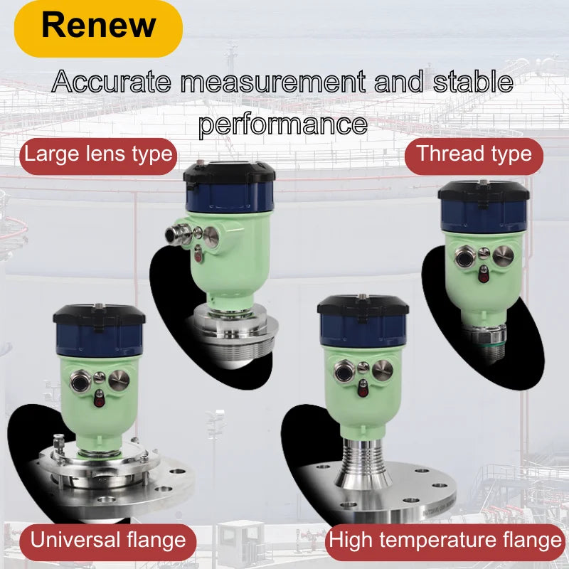 80ghz High Frequency Radar Level Meter Explosion-proof Anti-corrosion Material Storage Dust River Reservoir Water Level Gauge