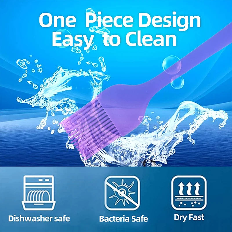Upgraded silicone brush, heat-resistant, suitable for baking, grilling, and barbecuing, household appliance