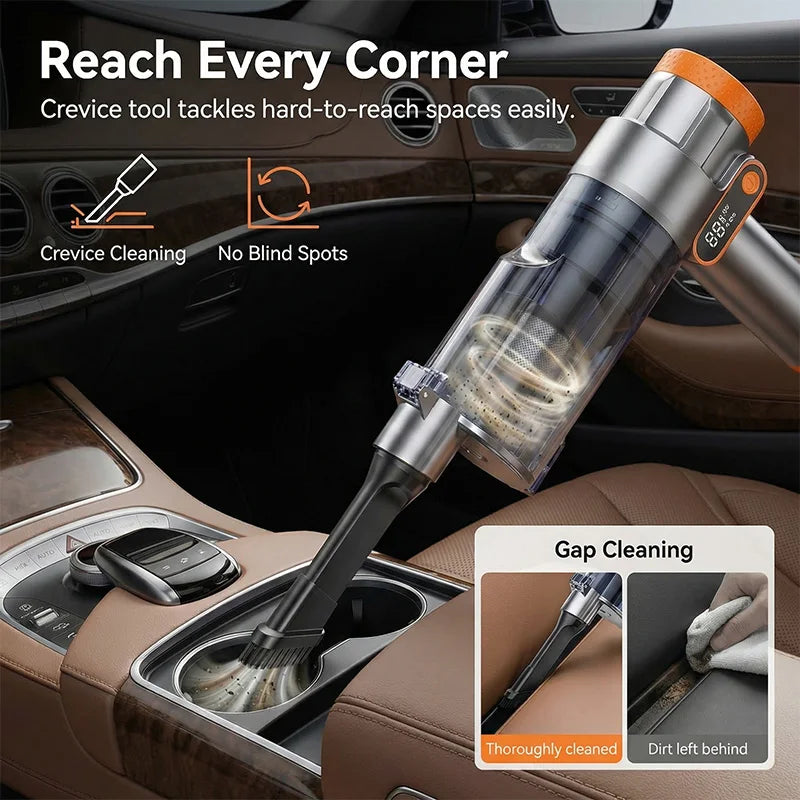 Cordless Wireless Car Vacuum Cleaner, Powerful Handheld Mini Vacuum, Portable Rechargeable Vacuum Cleaner for Car Home Dual Use
