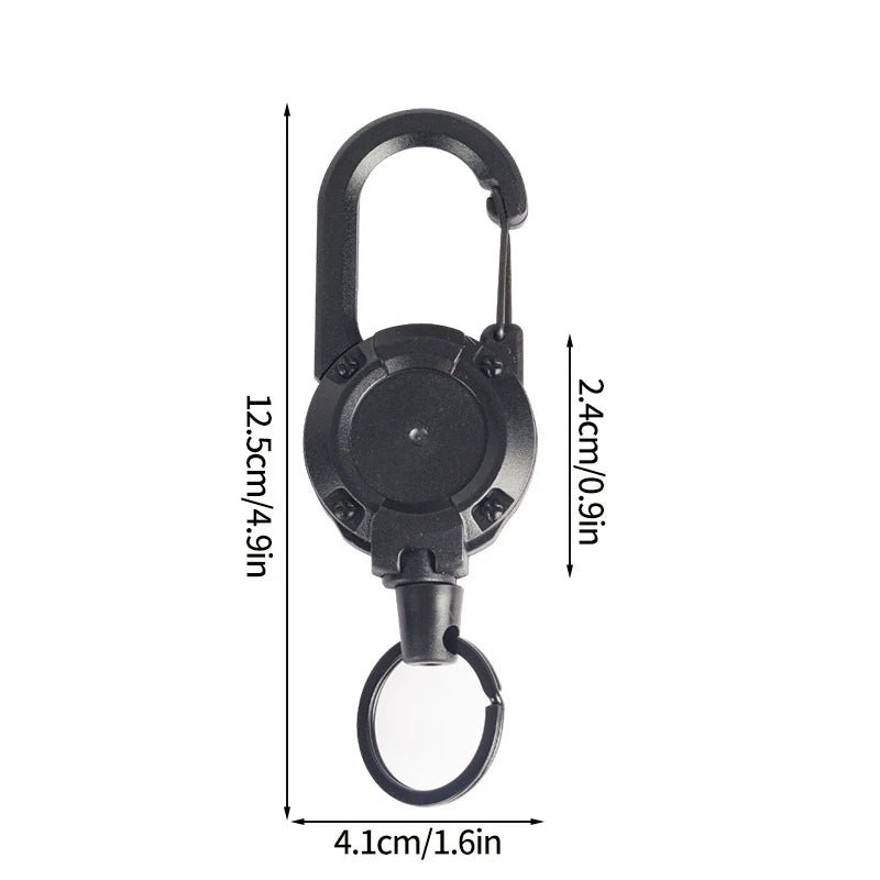 Double Headed Automatic Retractable Keychain Camping Hiking Supplies Anti-theft Elastic Keychain Carabiner Buckles 땡처리 캠핑용품