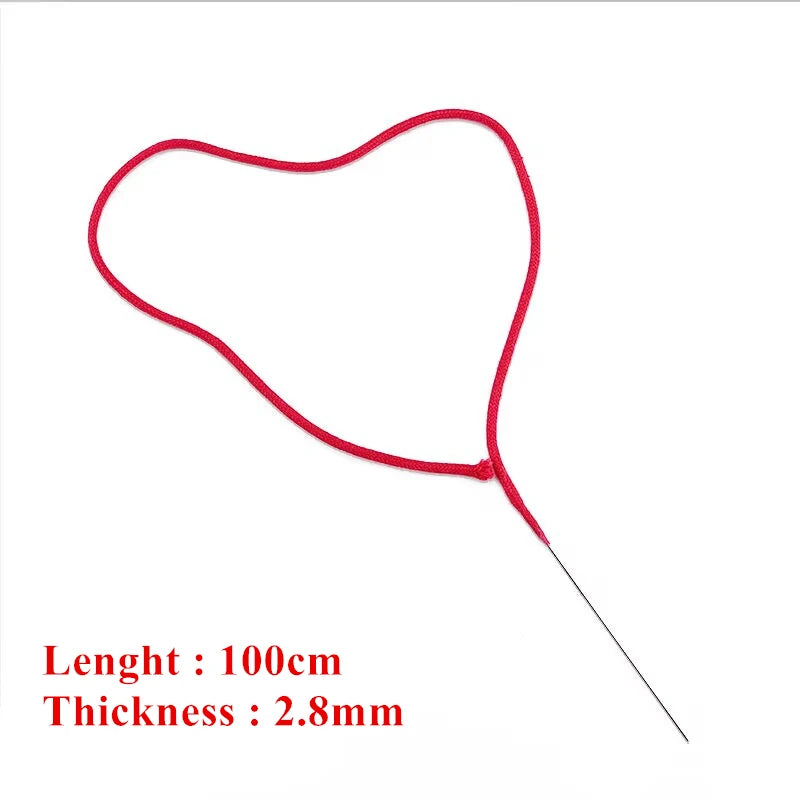 10pcs/Lot Thickned White/Red 1 Meter Long With Needle Pure Cotton Wicks For Zippo Zorro Classic Oil Lighters Replace Accessory