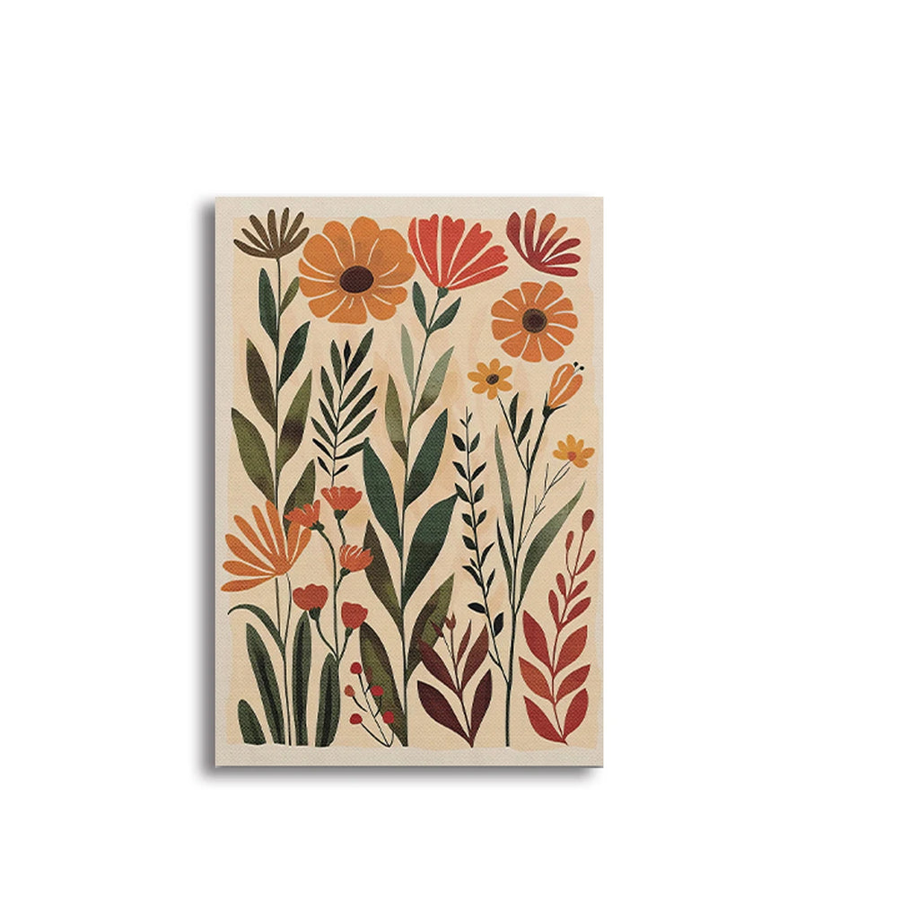 Bohemian Abstract Floral Canvas Printing Spring Wildflower Plant Wall Art Posters for Modern Living Room Bedroom Home Decor