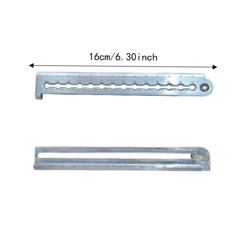 Adjustable Multi Angle Measuring Ruler High Precision Inches & Centimeters 7-in-1 Measuring System Angle Finder