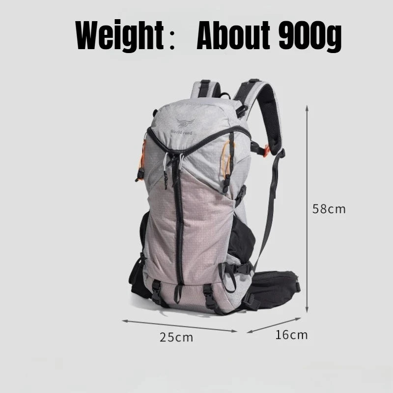 Lightweight Large Nylon Backpack Zipper Closure Fashionable Waterproof Design for Outdoor Travel Hiking Mountaineering Climbing