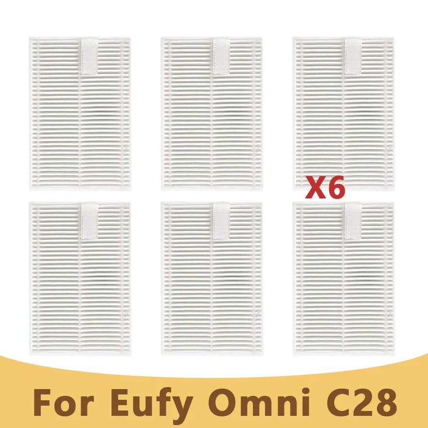 Replacement Parts for Eufy C28 Omni / Eufy C28 Robot Vacuum Cleaner Accessories Main Side Brush HEPA Filter Dust Bag Mop Rollers