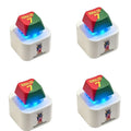 2026 New CreativeKey Pendant  Siu Press-and-Squeeze Stress-Relief Keyboard Sound-Emitting and Light-Up Keychain Gift Anime