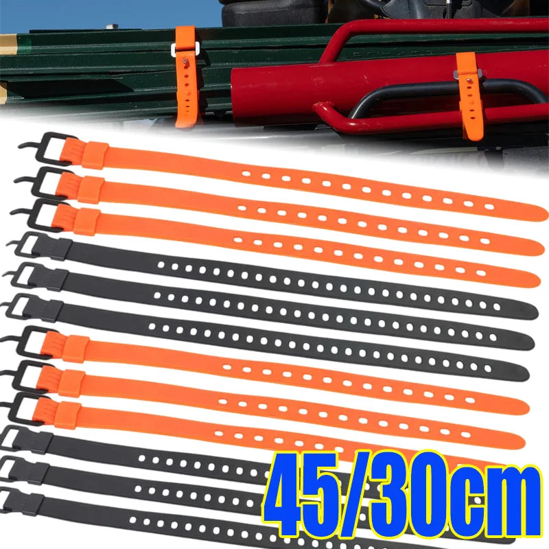 Silicone Reusable Straps Adjustable Cable Ties for Organization  luggage or cargo Outdoor Gear 30/45cm Releasable Fastener Tools