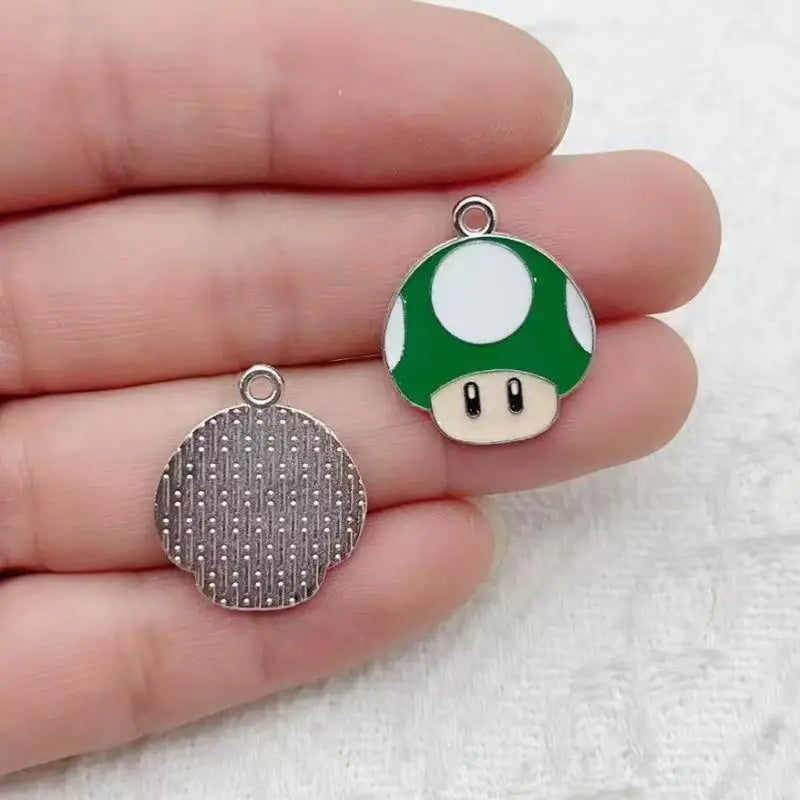 10 pieces/batch of cute cartoon enamel pendants, used for DIY earring jewelry making bracelets earrings handmade accessories