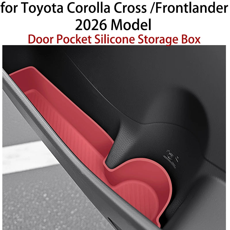 For 2026 Toyota  Corolla Cross  Frontlander Silicone Door Storage Box Aesthetic & Long-lasting Silicone Pads