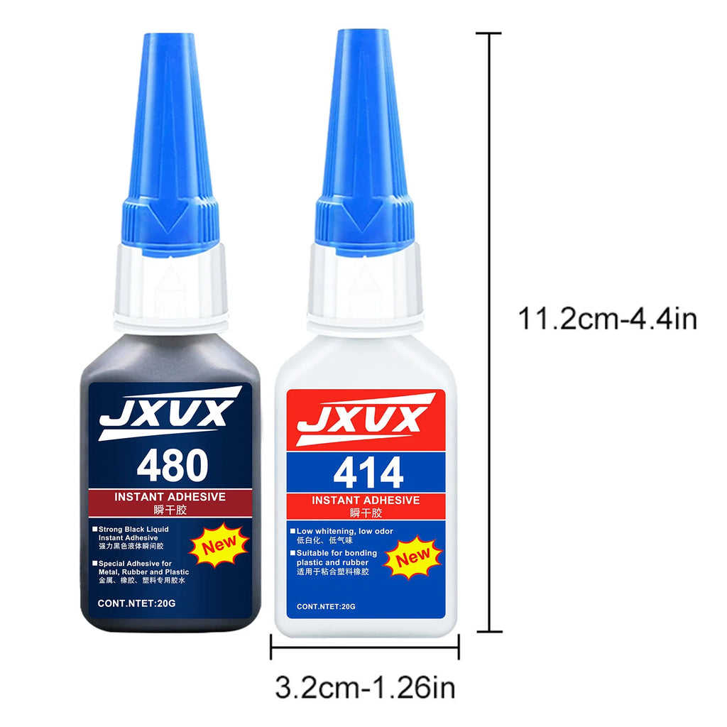 414/480 Rubber Adhesive Glue Flexible Instant Tire Repair Black Glue  Cyanoacrylate Adhesive Super Strong Wear-resistant Non-corrosive Adhesive Instant Bond Leather 20g.