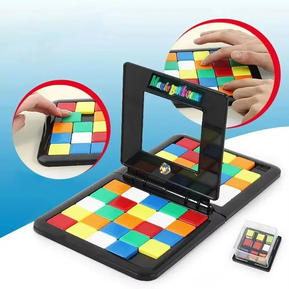 Kids Color Battle Game Parent Child Square Race Puzzle Educational Learning for Boys Girls Fun Anti Stress Desktop Game Gift