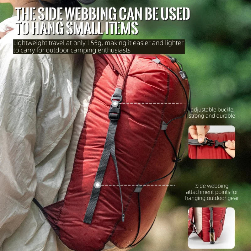 Hikeman Outdoor Sports Backpack Travel Hiking Silicone-Coated Water-Resistant Lightweight Foldable Large Capacity Backpack