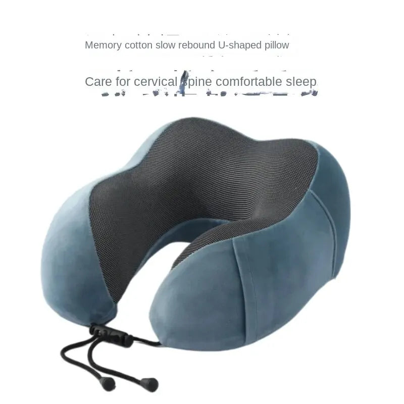 1pc Slow Rebound Travel Pillow, U-shaped Headrest Neck SupportPillow, Nap Pillow Travel Airplane Pillow Cartoon Memory Foam