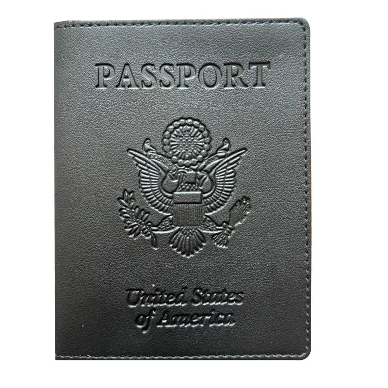 Leather Passport Holder Wallet RFID Blocking Card Case Travel Essentials International Travel Accessory
