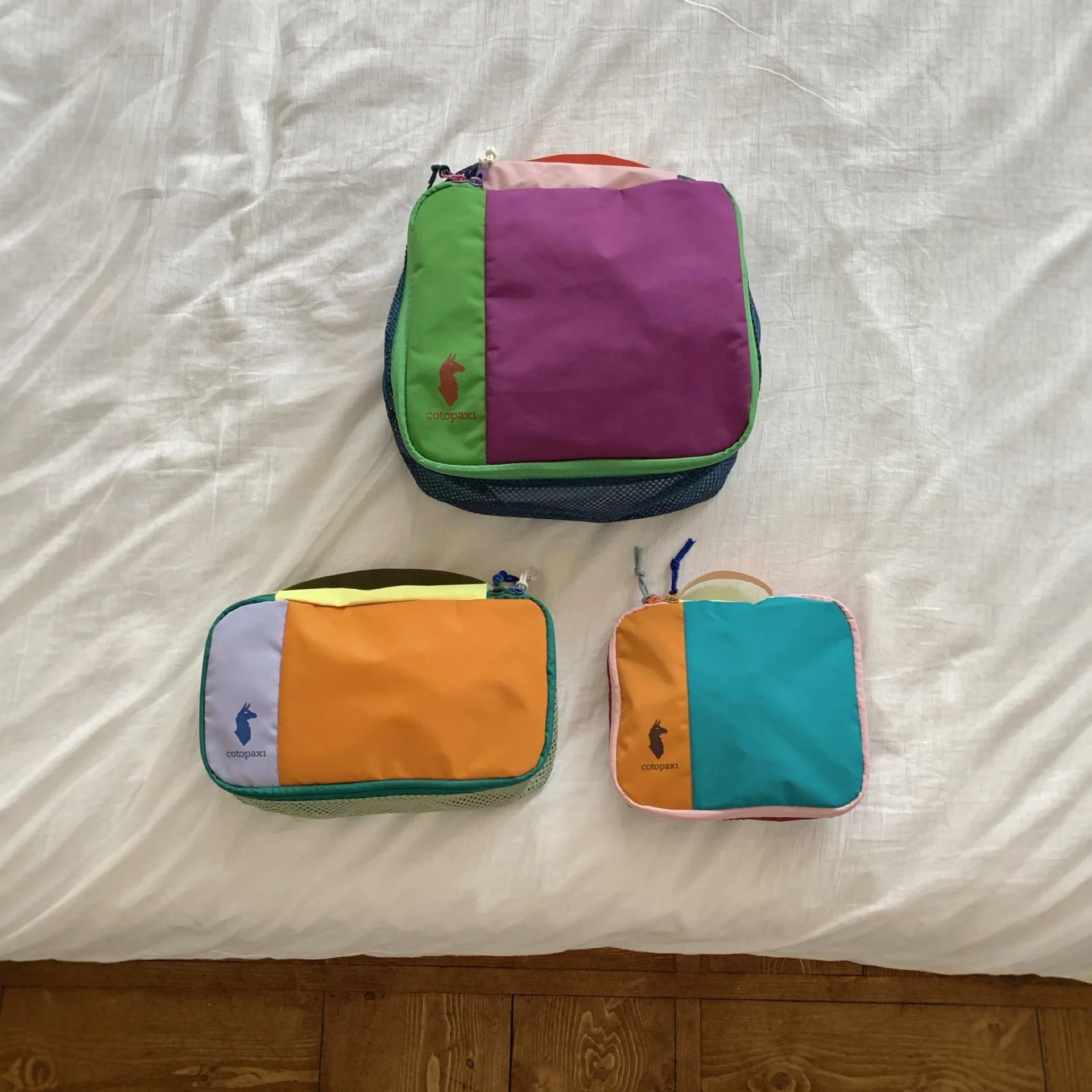 Multicolor Patchwork Travel Toiletry Bag 3PCS Set Waterproof Portable Cosmetic Storage Bags Outdoor Gym Wash Organizer Pouch