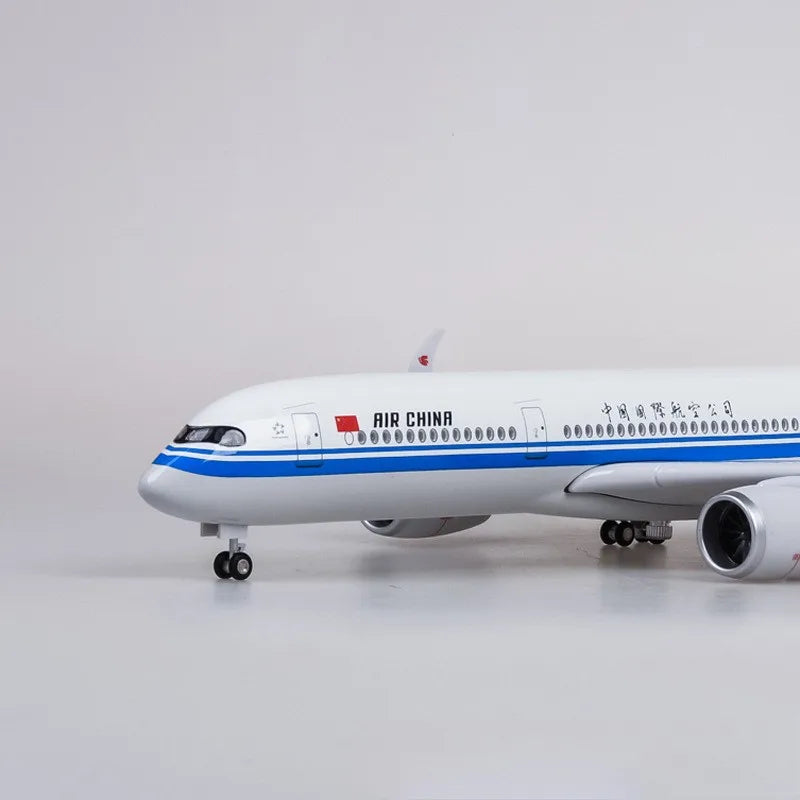 47cm Large Scale Toy Plane Air China A350 Diecast Resin Airplane Model Kit with Stand for Aviation Enthusiast Gift or Collection