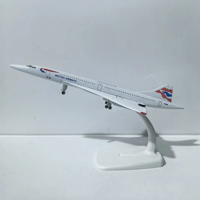JASON TUTU 20CM Air France Concorde Aircraft Model Planel Airplane Diecast Metal 1/300 Scale Planes Collect Gifts