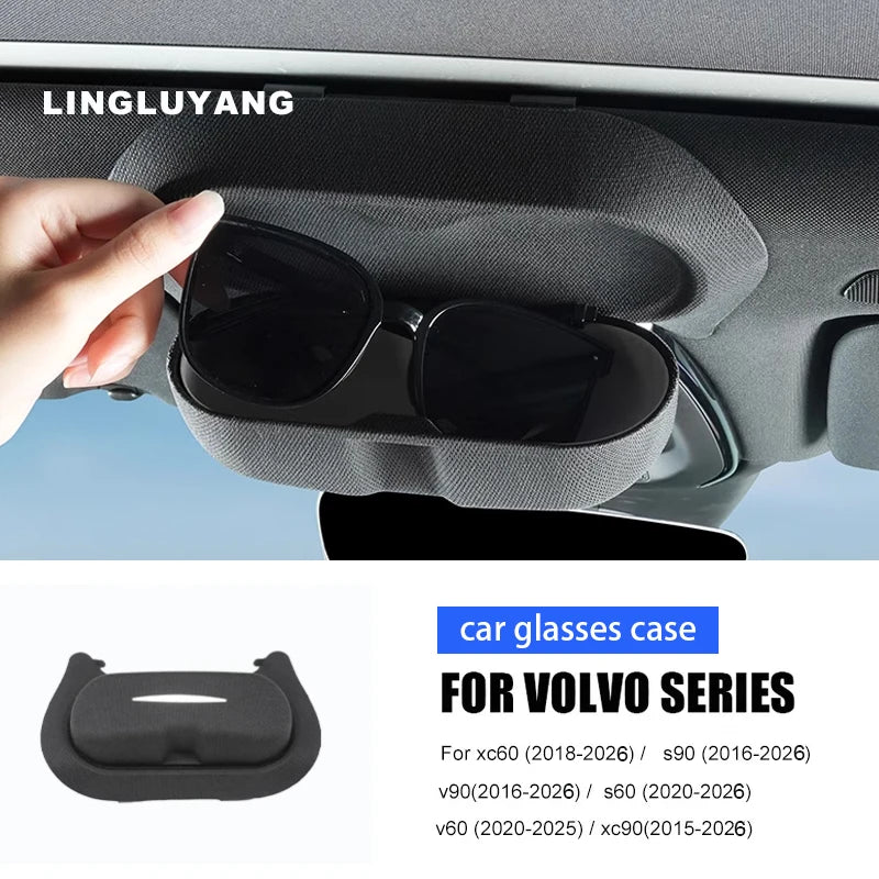 For Volvo XC60 XC90 S60 S90 V90 car glasses case 2018-2026 roof glasses clip sunglasses storage interior