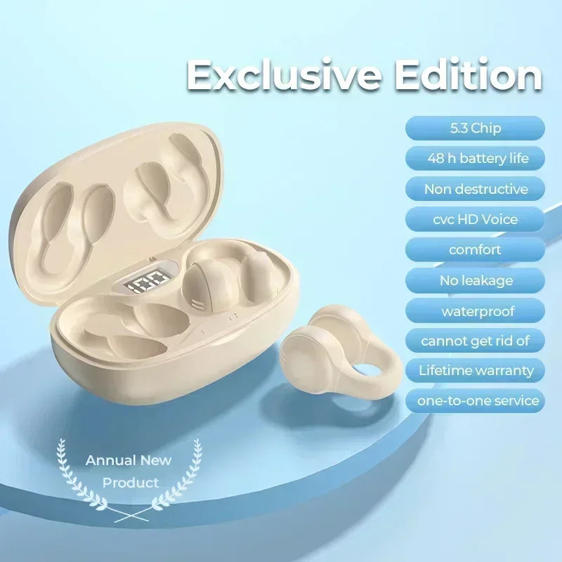 NEW Wireless Earphone Noise Reduction Bluetooth LDE Power Display Earbuds in-Ear Headsets with Mic Touch Control for Phones