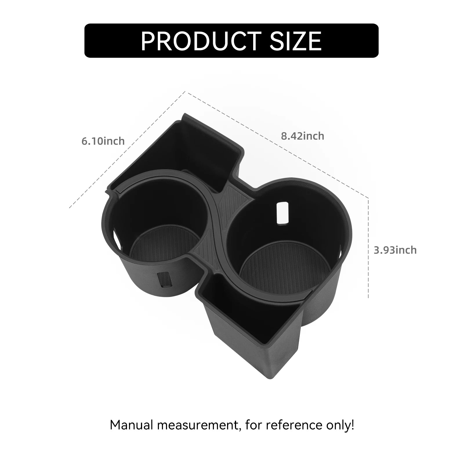 LUCKEASY for Kia EV9 2024-2025 Central Console Water Cup Holder Car Interior Accessories Drinks Holder Storage Case Only Fit LHD