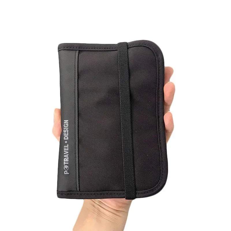 Waterproof Passport Holder Travel Wallet Multifunctional Small Credit Card Wallet Storage Bag Portable Document Storage Bag
