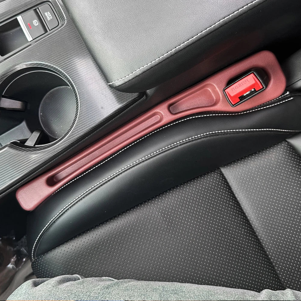 2pcs Car Seat Gap Filler Organizer Universal Fit Sedan SUV Truck Soft Elastic Multi-Pocket Anti-Loss Leakproof Interior Storage