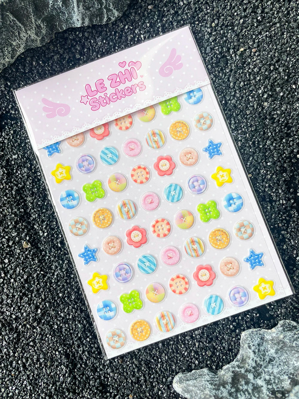 Kawaii Mini Cute Retro Sweet Button Design Nail Art Sticker Ultra-Thin Self-Adhesive Slider Diy Luggage Tags Stickers