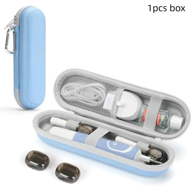 Electric Toothbrush Case Waterproof Travel Storage Bag EVA With Mesh Pocket Cover Protection