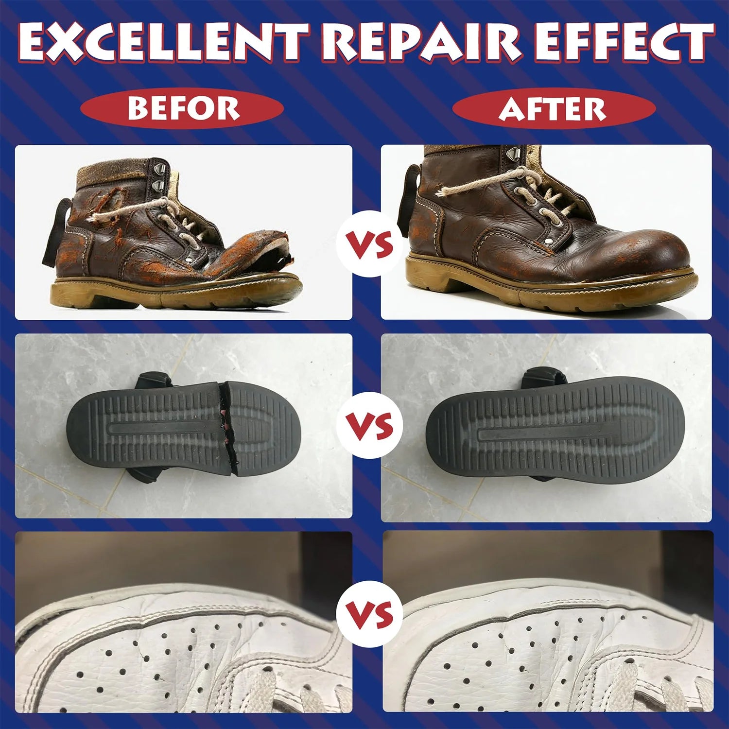 20ml Shoe Repair SuperGlue Clear Sole Waterproof Quick Drying Filling Repair Adhesive Wear-resistant Sealant Crack Repair Agent.