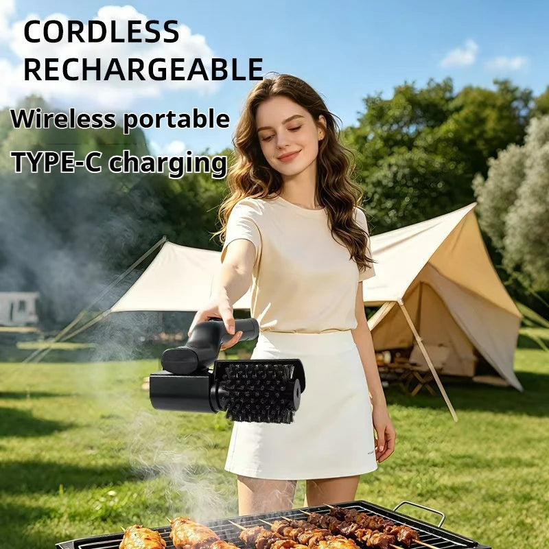 Electric BBQ Grill Cleaning Brush –Efficient Oil Stain Removal，360° All-Round Deep Cleaning, Safeguard Your Health