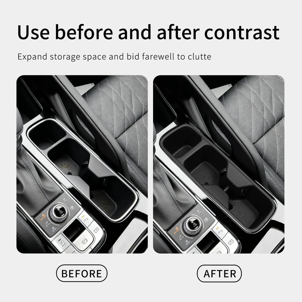for Kia Telluride 2020-2025 Central Console Water Cup Holder Car Interior Accessories Drinks Holder Storage Case