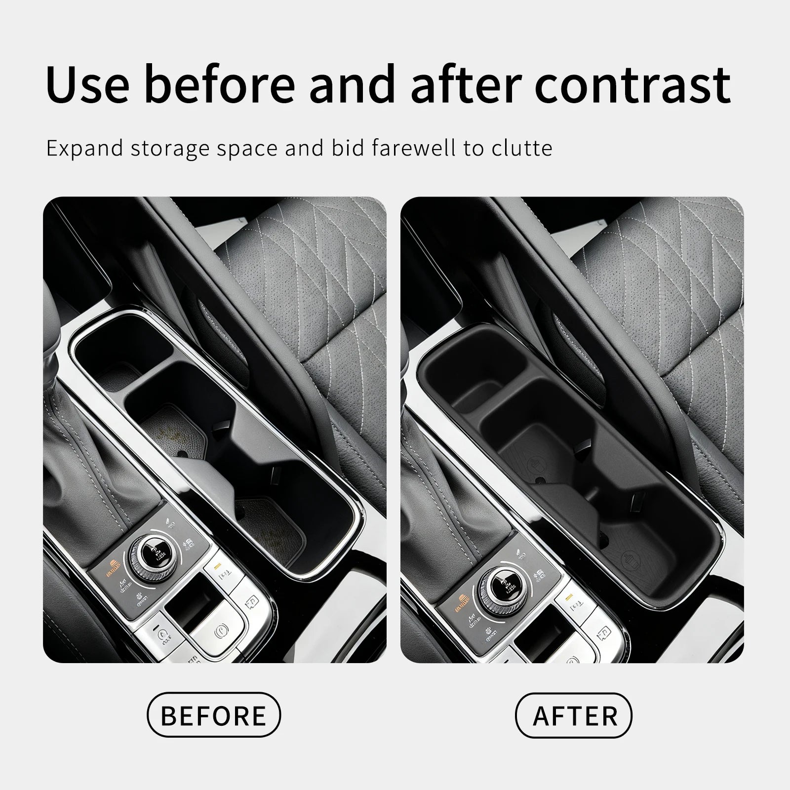 for Kia Telluride 2020-2025 Central Console Water Cup Holder Car Interior Accessories Drinks Holder Storage Case