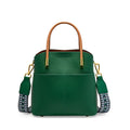 Zency Genuine Leather Top Quality Bucket Bag for Women Versatile Handbag Leather Tote Bag Green Crossbody Shopper Bags