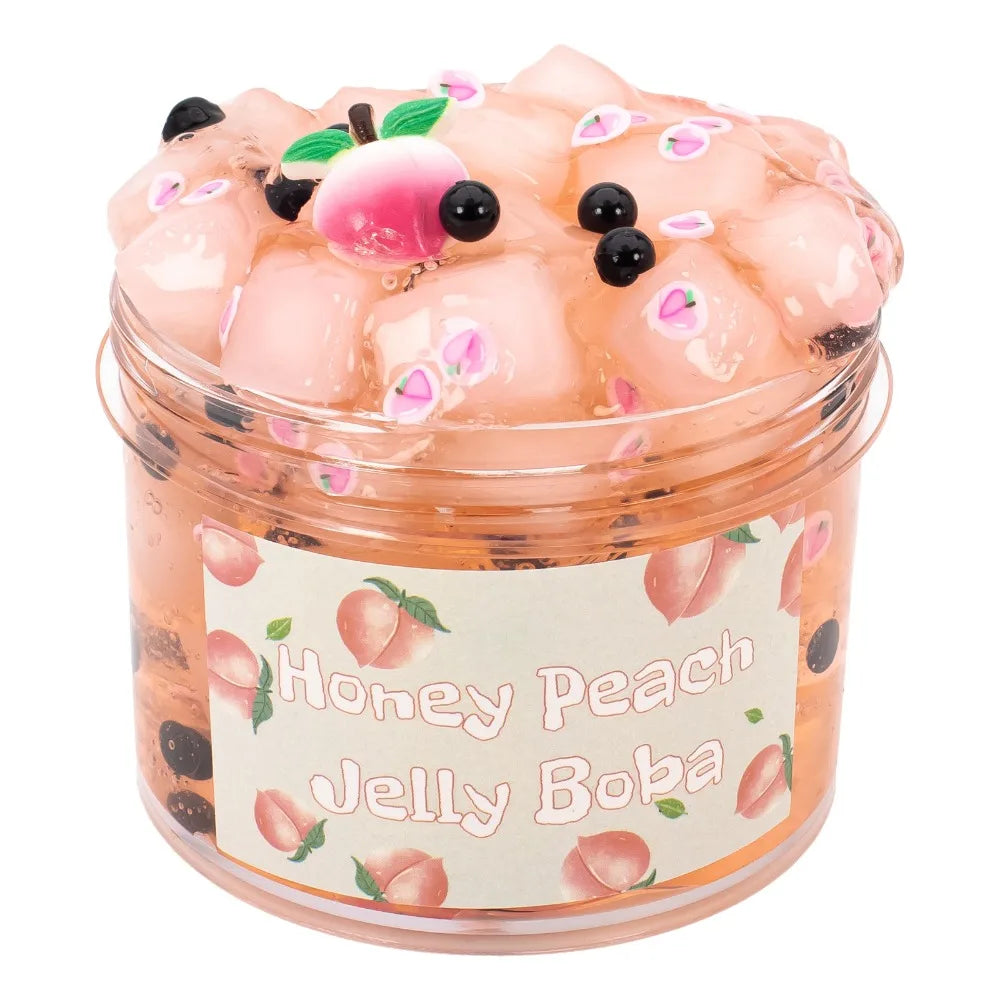 Soft 300ml/70ml Slime Kit Fruit Crunchy Non-Sticky Jelly Cube Slime Glitter Stress Relief Clear Slime Party Favor Gifts