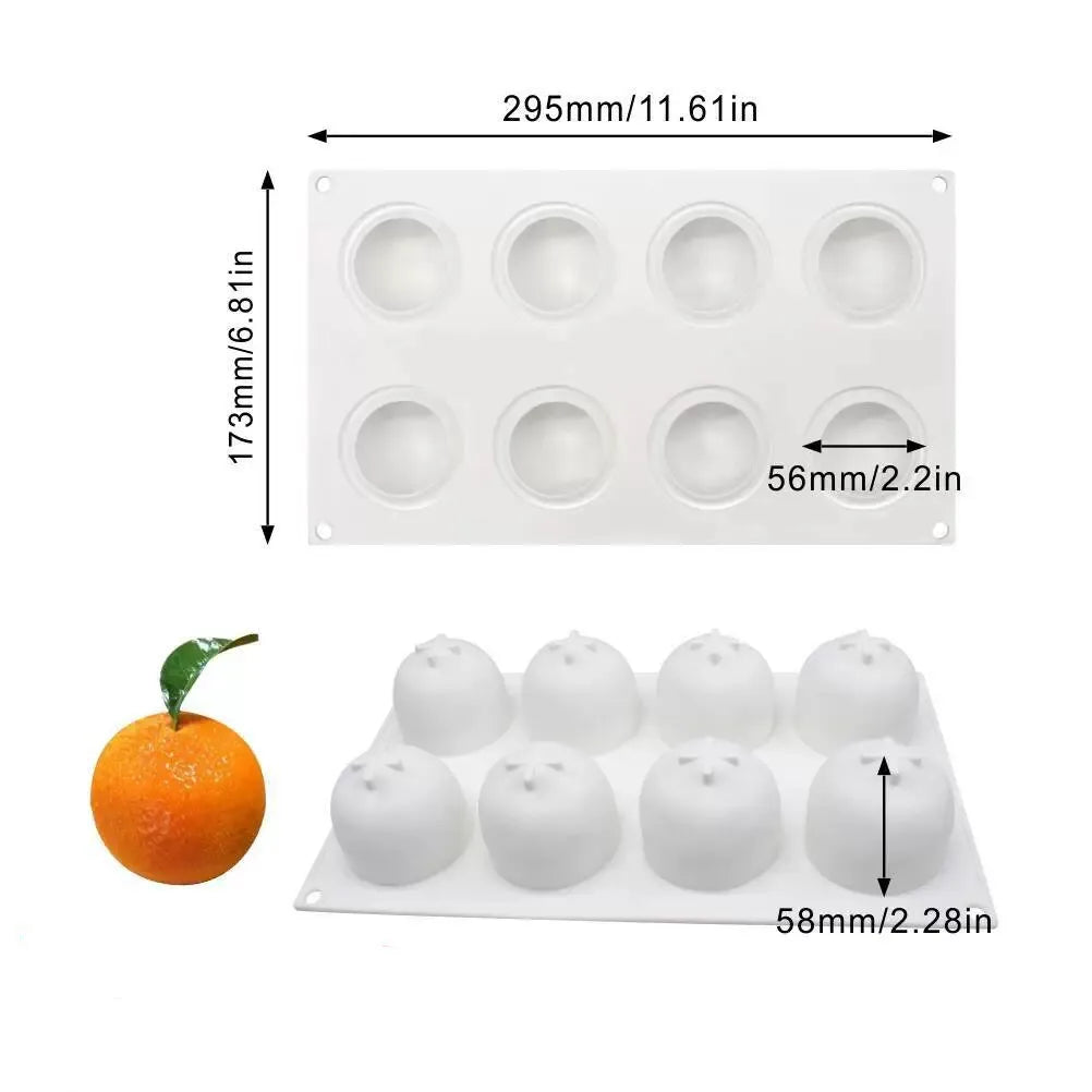 1pcs Pineapple Pear Peach Fruit Series Cake Silicone Mold Mango Orange Baking Mousse Mould Strawberry French Dessert Mousse Mold