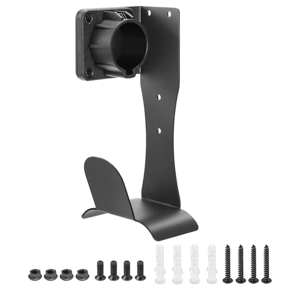 EV Charger Cable Holder Stainless Steel J1772 Charger Holder Wall Mounted Cable Organizer For EV Charging Accessories