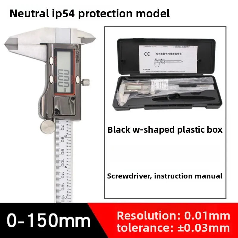 0-150/200/300mm Digital Caliper IP54 Dustproof Waterproof Protection Stainless Steel High Accuracy Industrial Gauge Tool