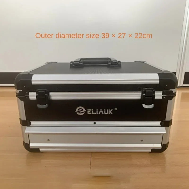 Aluminum Alloy Tool Box Portable Multi-functional Hard Case Organizer Tool Storage Case Household Hardware Equipment Toolbox