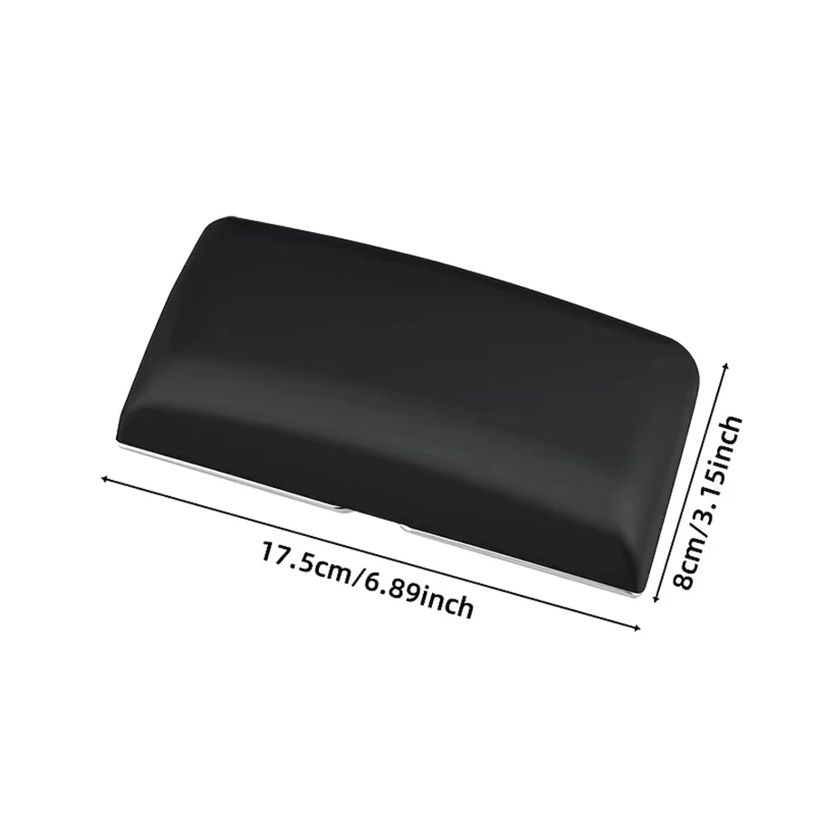 Magnetic Switch Car Glasses Box Portable Car Sun Visor Sunglasses Holder Car Eyeglass Case Portable Electroplated Glasses Box