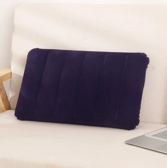 1pc Air Cushion Pillows, Foldable Square Inflatable Pillow, for Travel Backrest | Airplane Headrest | Camping Pillow