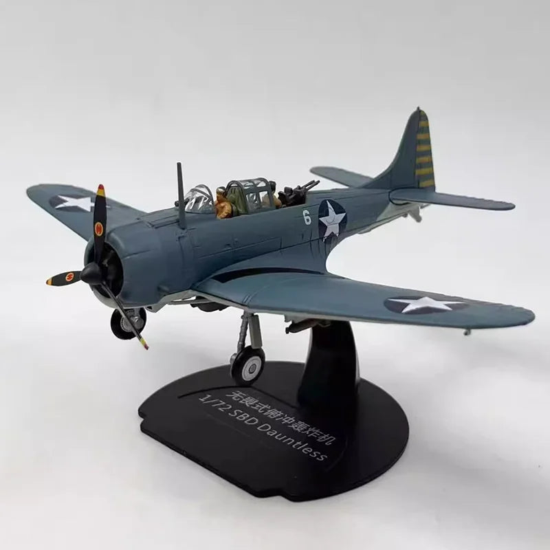14cm Alloy Finished Aircraft Model American SBD Airplane Model Fearless Dive Plane Midway Naval Battle Fighter Model