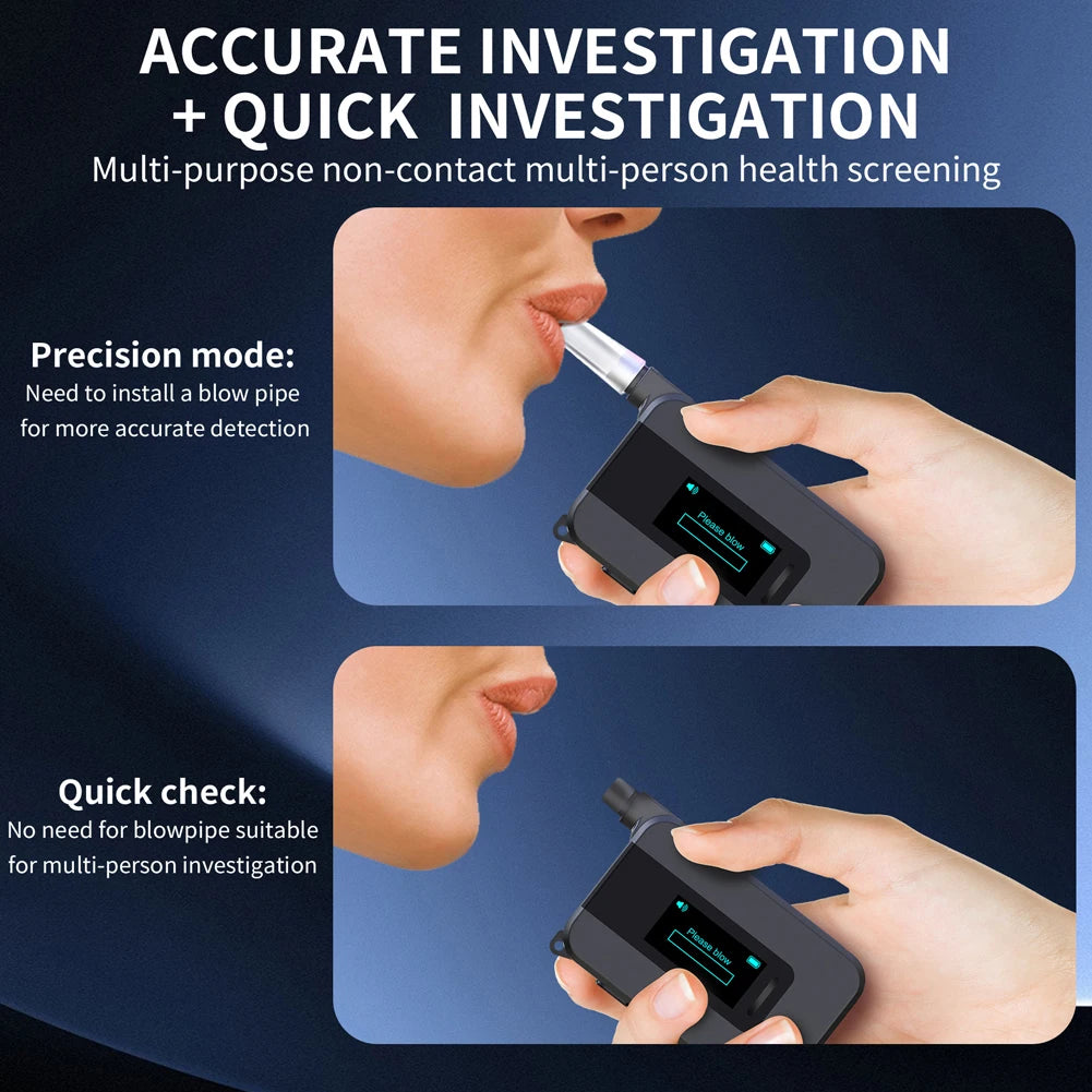 Electrochemical  Tester Blowing Drunk Driving  Tester Professional Breath  Tester for Outdoors Expressway