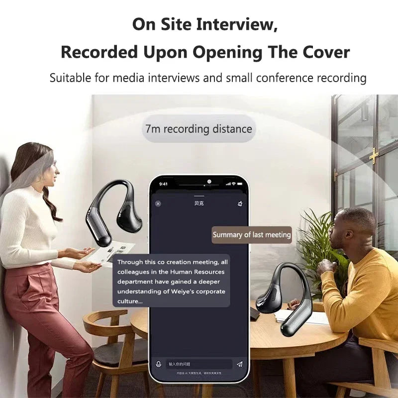 144 Languages Translator Earbuds Bluetooth-Compatible 5.4 Real Time Voice Translator Noise Cancelling Translation Earphones