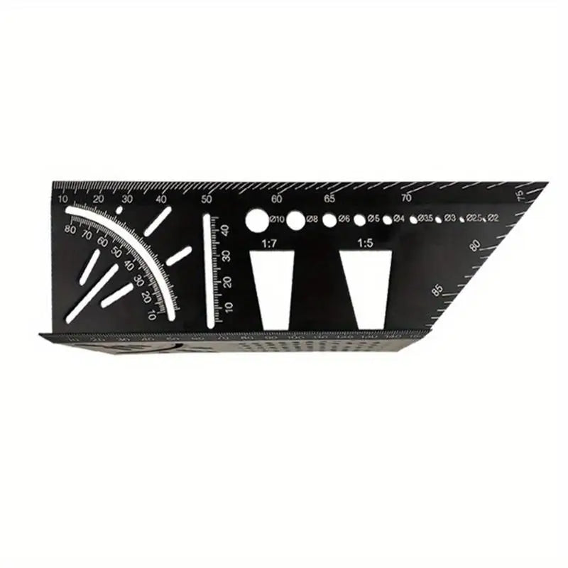 1PC Aluminum Alloy Smooth Carpentry Ruler 3D Mitre Angle Measuring Gauge Square 45 Degree 90 Degree Marking Accurate Measure