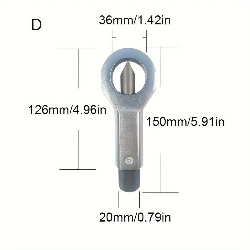 Nut Screw Splitter Set Remover Tools,Rusted Nut Breaker,Steel Nut Remover Extractor,Manual Pressure Nut Cracker Metal Splitter