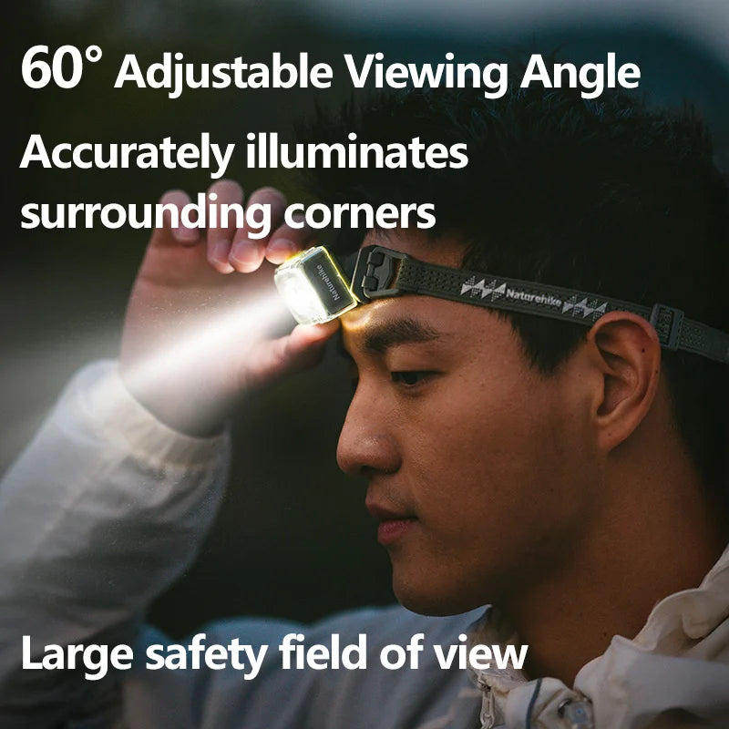 Naturehike Ultra-light waterproof and drop-resistant adjustable headlamp outdoor cycling fishing night running camping headlamp