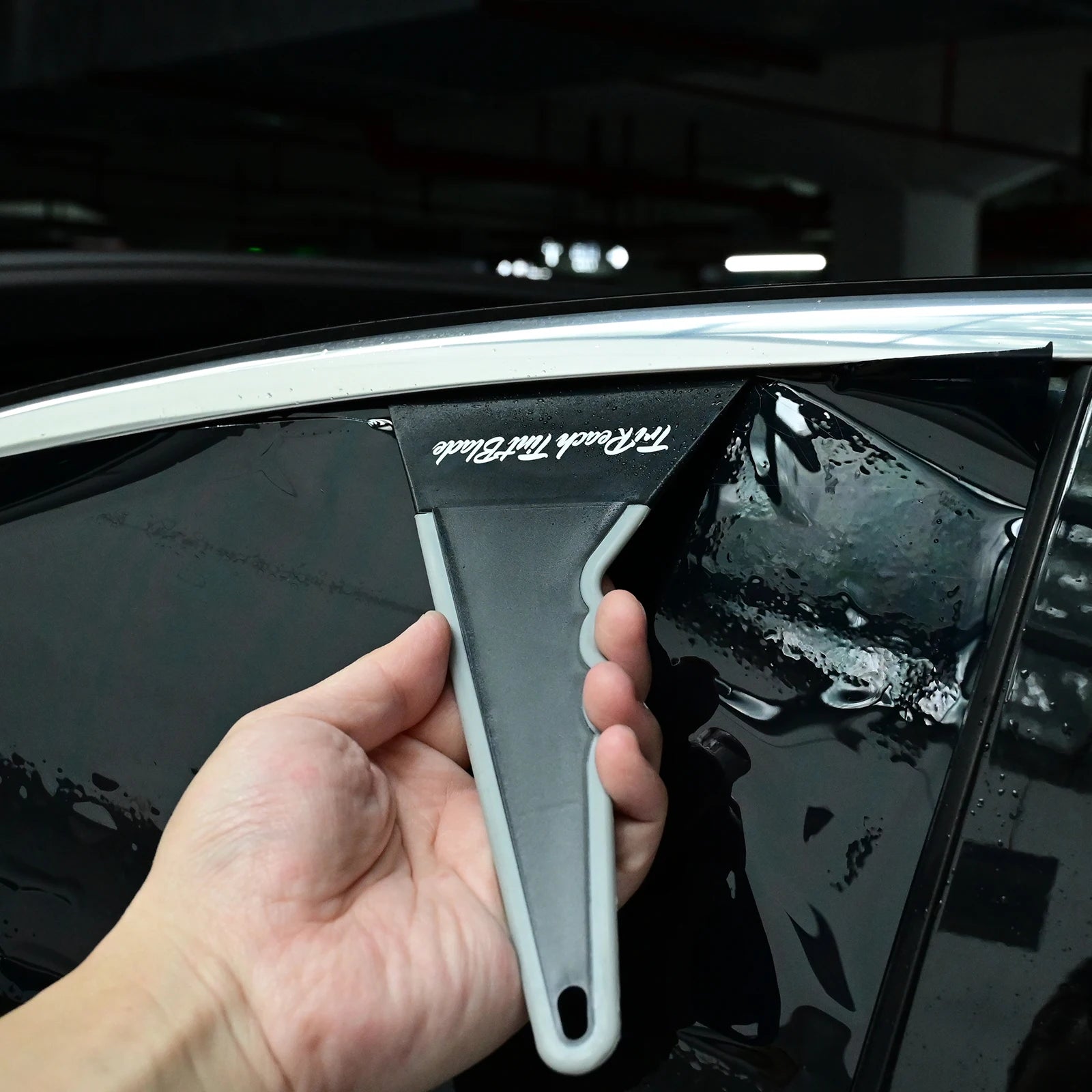 FOSHIO 3 Pack Sharp Triangular Squeegee Tool Plastic Contour Tip Scraper For Auto Car Glass Film Installation Windshield Tinting