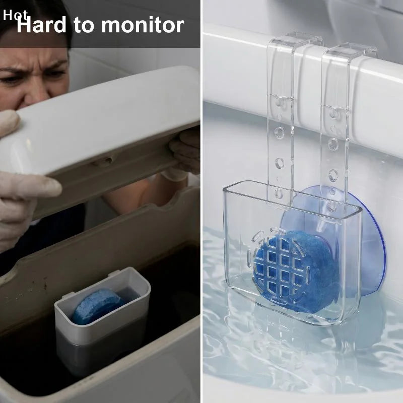 Silicone Toilet Tank Tablet Holder Versatile Toilet Bowl Hanging Cleaner And Deodorizer HangerFurnishing world