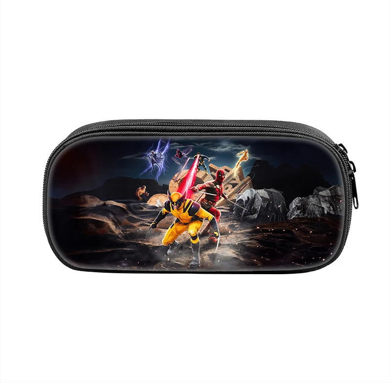 Popular Movies Deadpool Pencil Cases Fun Cartoon Anime Pen Box Bag for Student Big Capacity School Supplies Zipper Pencilcases
